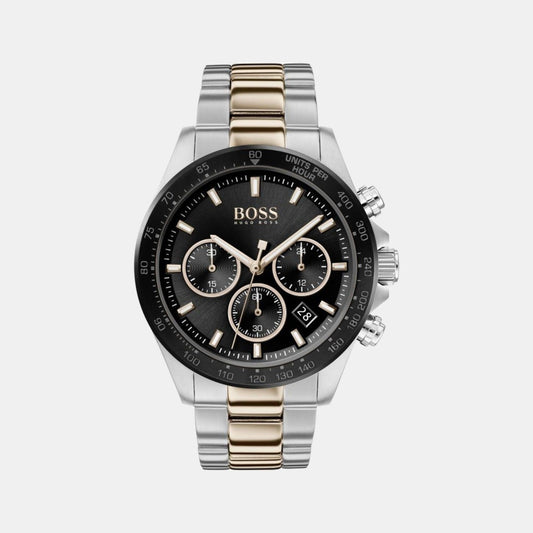 Hero Men Quartz Black Dial Chronograph Stainless Steel Watch 1513757