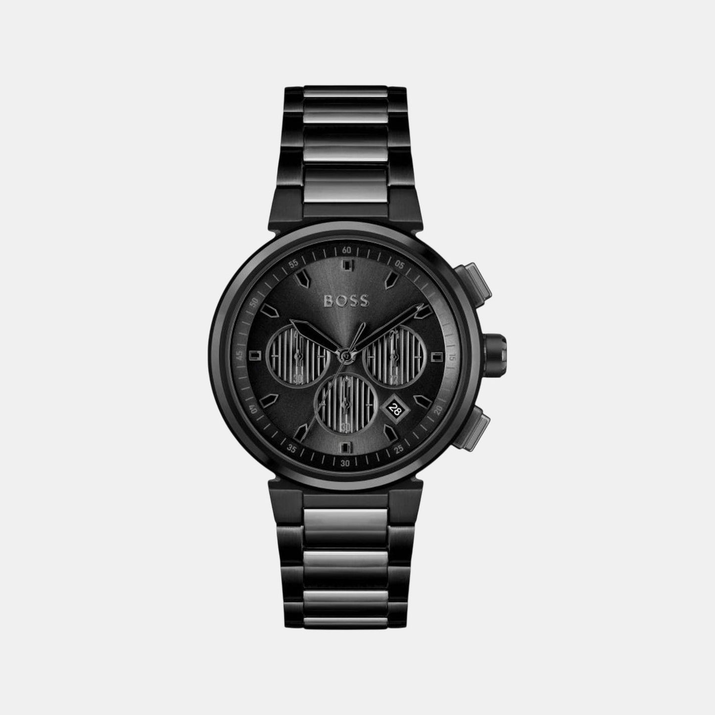 One Men Quartz Black Dial Chronograph Stainless Steel Watch 1514001