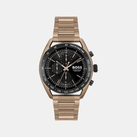 Center Court Men Quartz Black Dial Chronograph Stainless Steel Watch 1514027