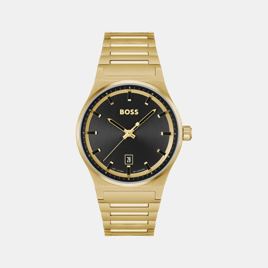 Candor Men Quartz Black Dial Analog Stainless Steel Watch 1514077