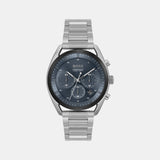 Top Men Quartz Blue Dial Chronograph Stainless Steel Watch 1514093