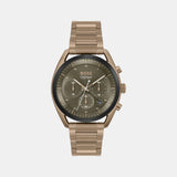 Top Men Quartz Green Dial Chronograph Stainless Steel Watch 1514094