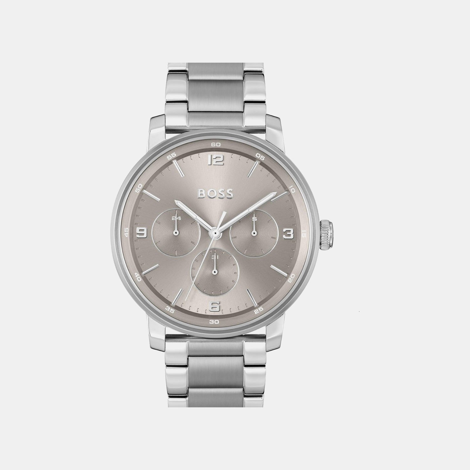 Contender Men Quartz Grey Dial Multi-Function Stainless Steel Watch 1514127