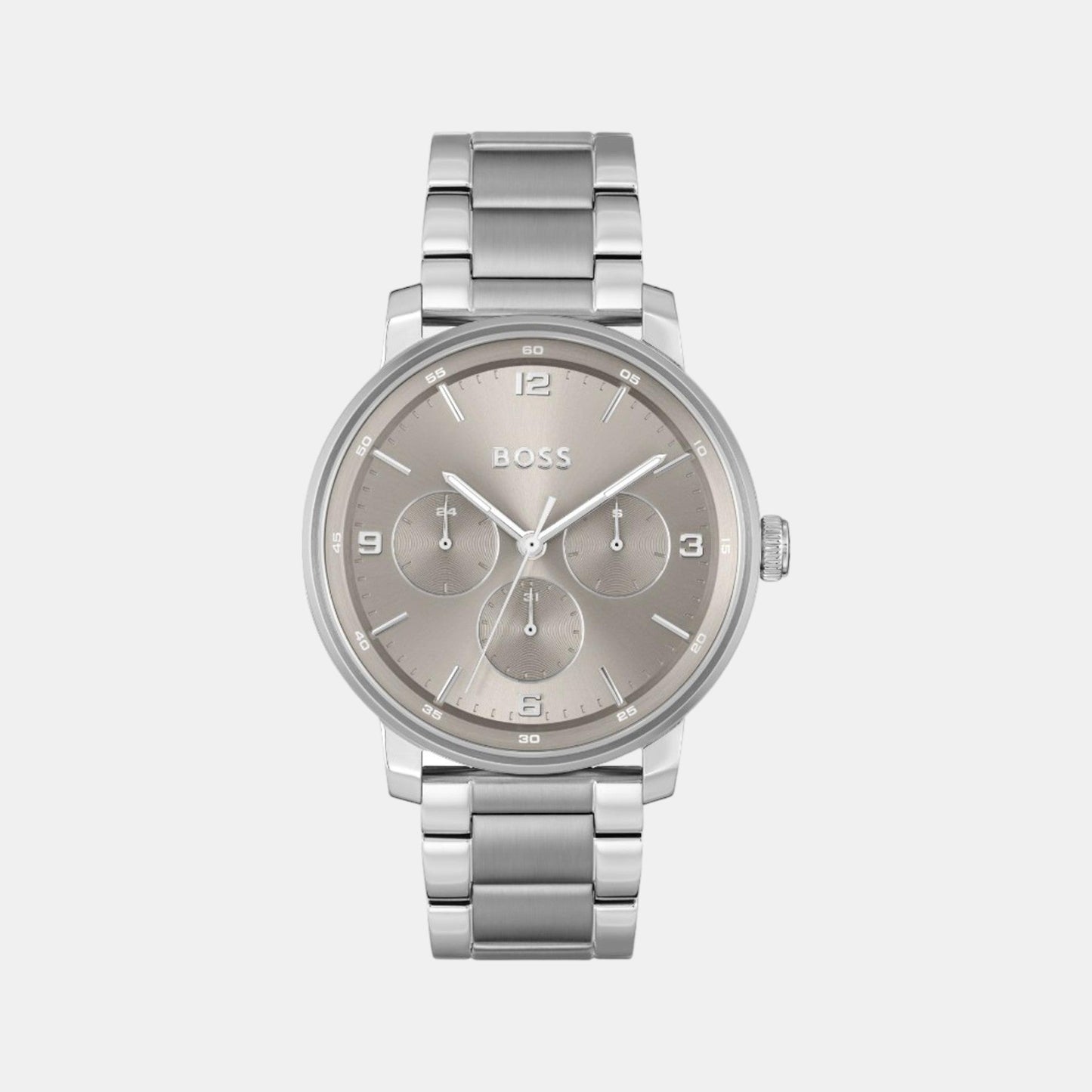 Contender Men Quartz Grey Dial Multi-Function Stainless Steel Watch 1514127