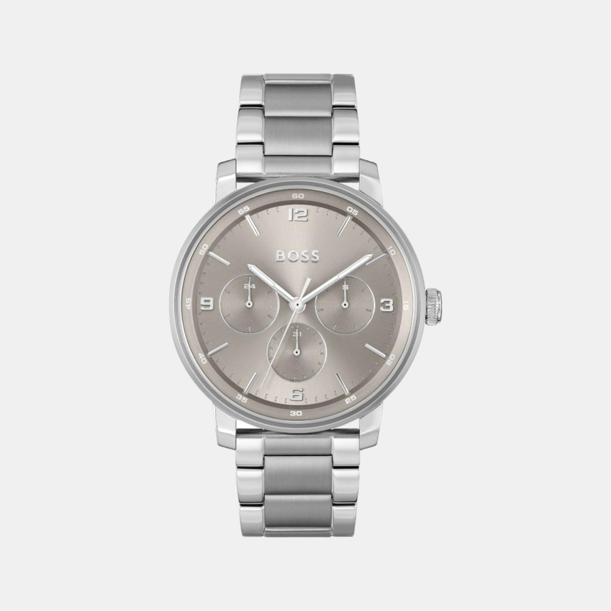 Contender Men Quartz Grey Dial Multi-Function Stainless Steel Watch 1514127