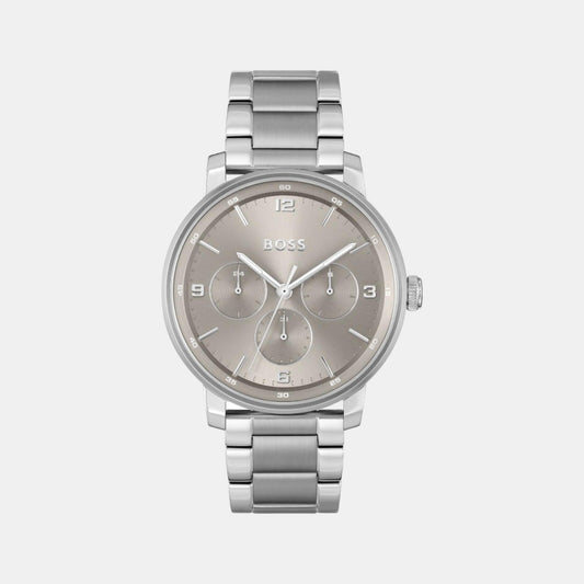 Contender Men Quartz Grey Dial Multi-Function Stainless Steel Watch 1514127