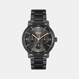 Contender Men Quartz Black Dial Multi-Function Stainless Steel Watch 1514128