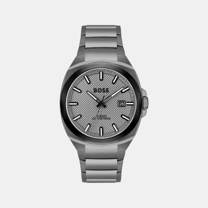 Walker Men Quartz Grey Dial Analog Stainless Steel Watch 1514137