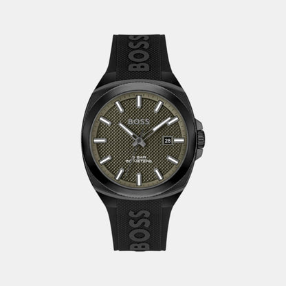 Walker Men Quartz Green Dial Analog Silicone Watch 1514140