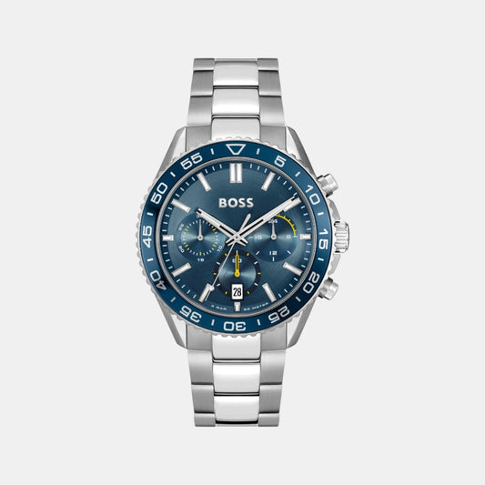 Runner Men Quartz Blue Dial Chronograph Stainless Steel Watch 1514143