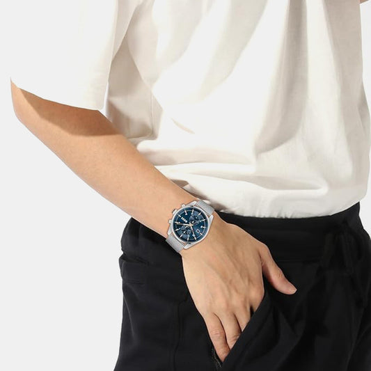 Skytraveller Men Quartz Blue Dial Chronograph Stainless Steel Watch 1514149