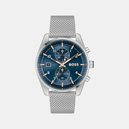 Skytraveller Men Quartz Blue Dial Chronograph Stainless Steel Watch 1514149