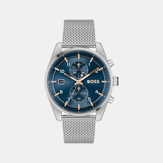 Skytraveller Men Quartz Blue Dial Chronograph Stainless Steel Watch 1514149
