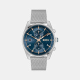 Skytraveller Men Quartz Blue Dial Chronograph Stainless Steel Watch 1514149