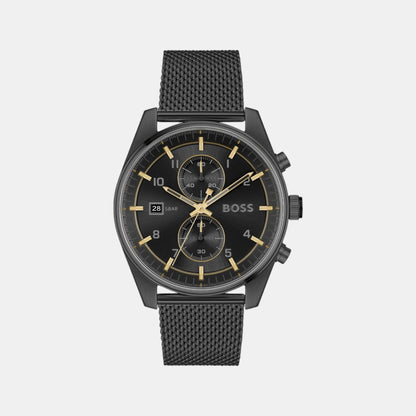 Skytraveller Men Quartz Black Dial Chronograph Stainless Steel Watch 1514150
