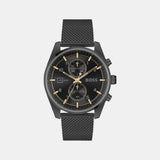 Skytraveller Men Quartz Black Dial Chronograph Stainless Steel Watch 1514150
