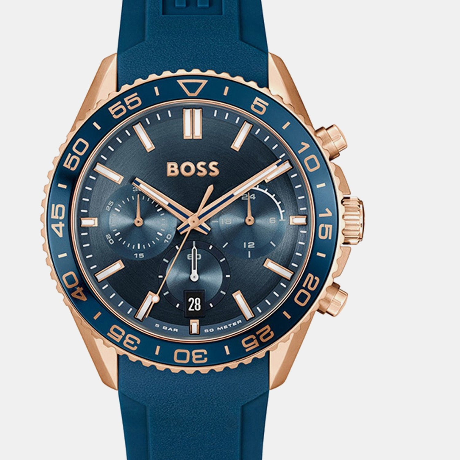 Runner Men Quartz Blue Dial Chronograph Silicone Watch 1514169