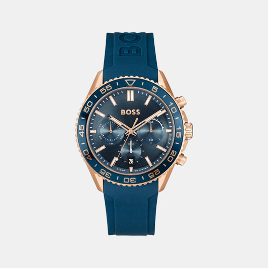 Runner Men Quartz Blue Dial Chronograph Silicone Watch 1514169