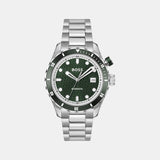 Bossmatic Men Automatic Green Dial Analog Stainless Steel Watch 1514178