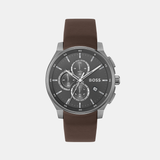 Peak 2.0 Men Quartz Grey Dial Chronograph Leather Watch 1514187