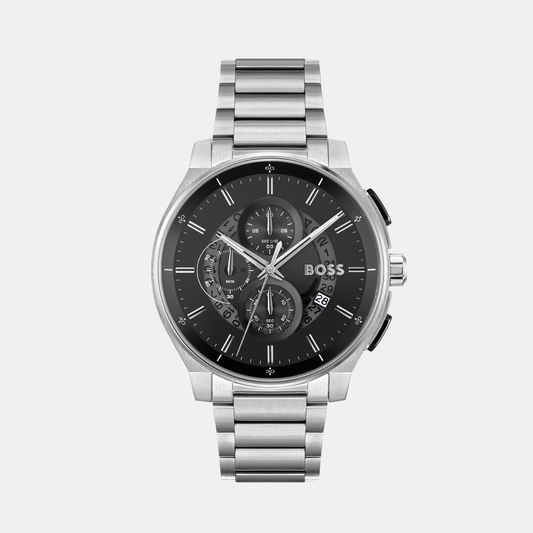 Peak 2.0 Men Quartz Black Dial Chronograph Stainless Steel Watch 1514191