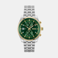 Skytraveller Men Quartz Green Dial Chronograph Stainless Steel Watch 1514195