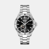 Troper Men Automatic Black Dial Analog Stainless Steel Watch 1514202