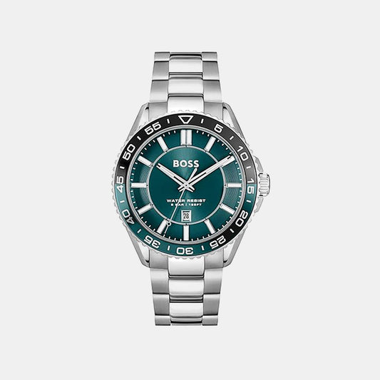 Runner 3H Men Quartz Green Dial Analog Stainless Steel Watch 1514208
