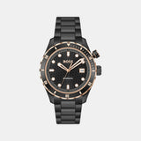 Bossmatic Men Automatic Black Dial Analog Stainless Steel Watch 1514215