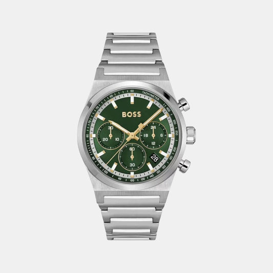 Candor Chrono Men Quartz Green Dial Chronograph Stainless Steel Watch 1514220