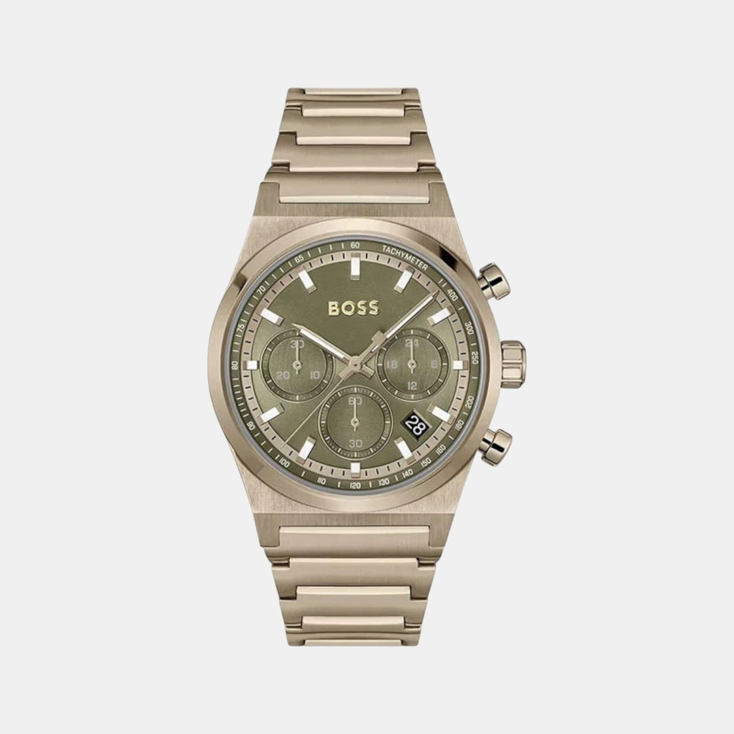 Candor Chrono Men Quartz Green Dial Chronograph Stainless Steel Watch 1514222