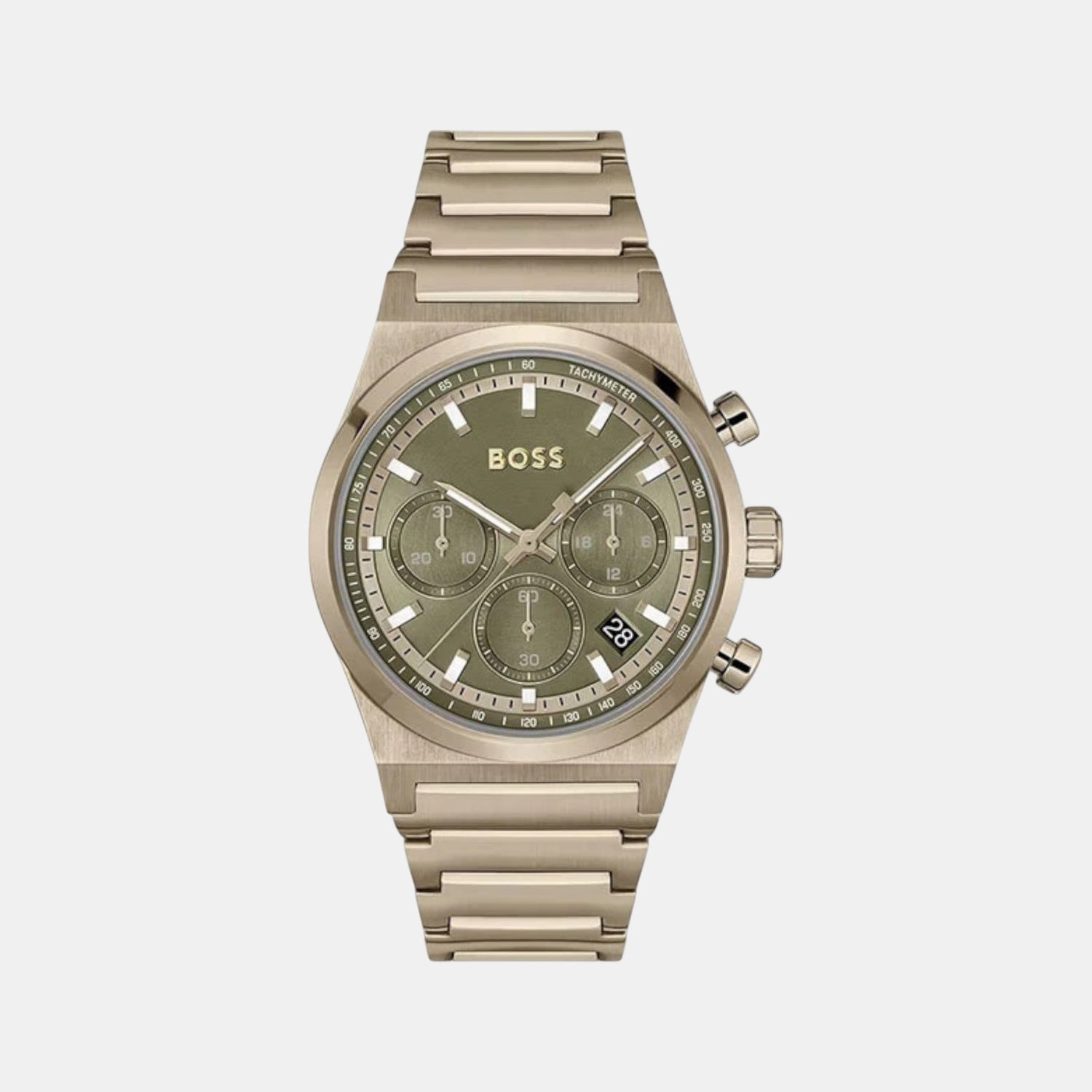 Candor Chrono Men Quartz Green Dial Chronograph Stainless Steel Watch 1514222