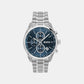 Grand Prix 44 Men Quartz Blue Dial Chronograph Stainless Steel Watch 1514226