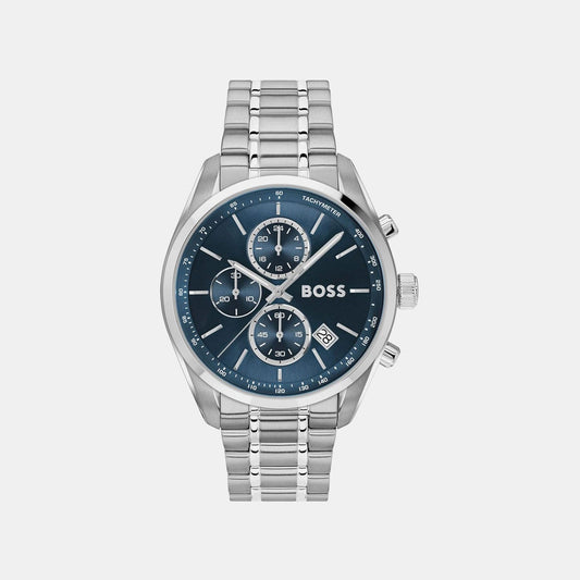 Grand Prix 44 Men Quartz Blue Dial Chronograph Stainless Steel Watch 1514226