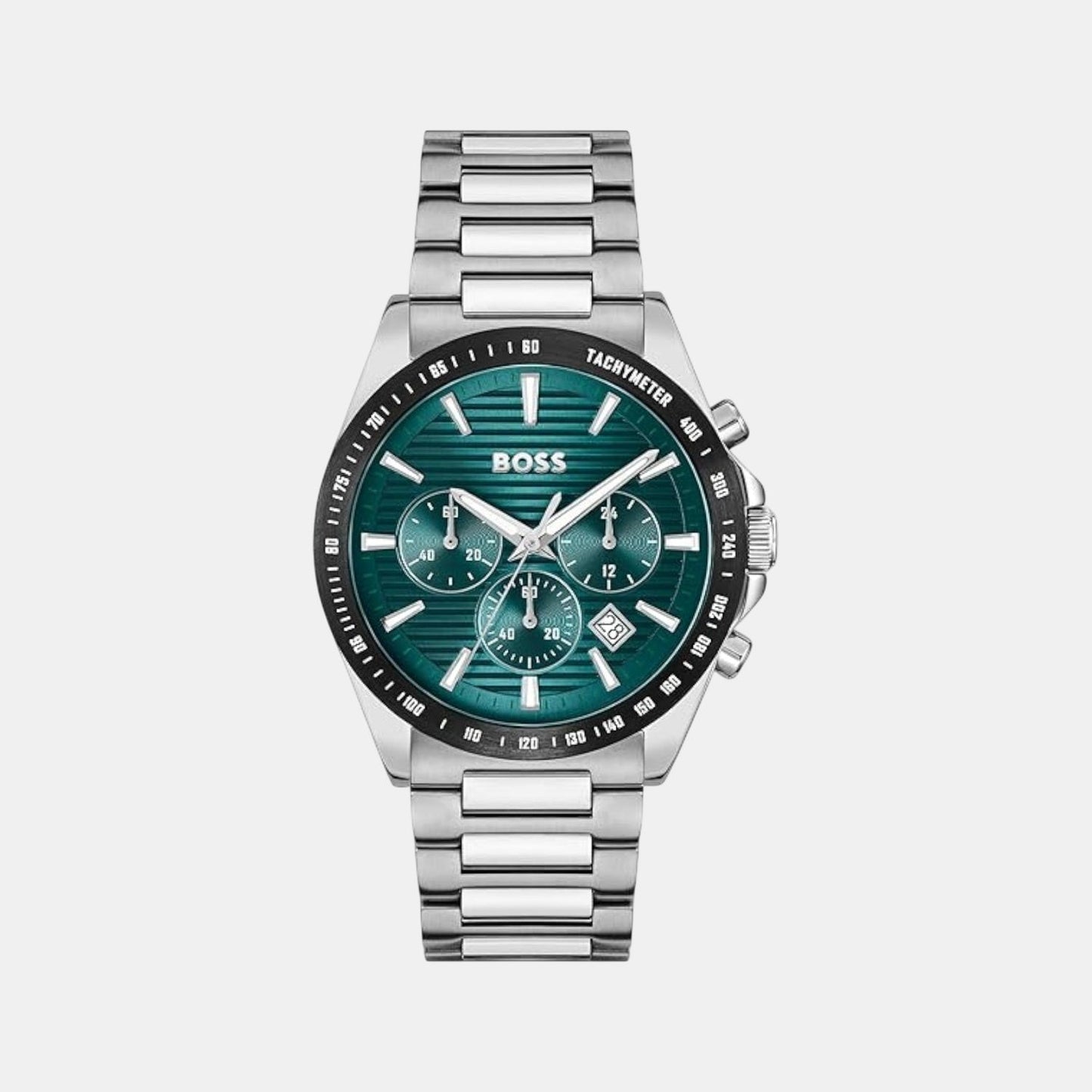 Strike Men Quartz Green Dial Chronograph Stainless Steel Watch 1514241
