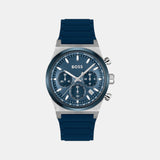 Candor Chrono Men Quartz Blue Dial Chronograph Silicone Watch 1514243