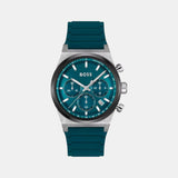 Candor Chrono Men Quartz Green Dial Chronograph Silicone Watch 1514244