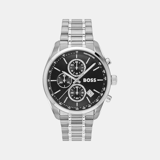 Grand Prix 44 Men Quartz Black Dial Chronograph Stainless Steel Watch 1514251