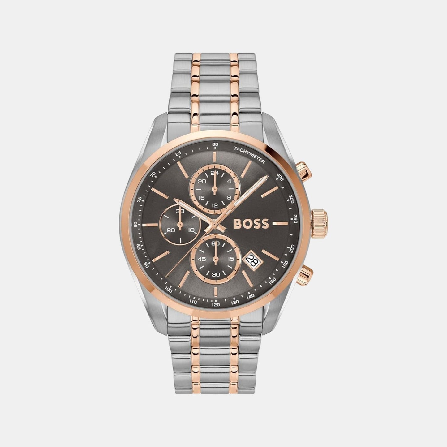 Grand Prix 44 Men Quartz Grey Dial Chronograph Stainless Steel Watch 1514252
