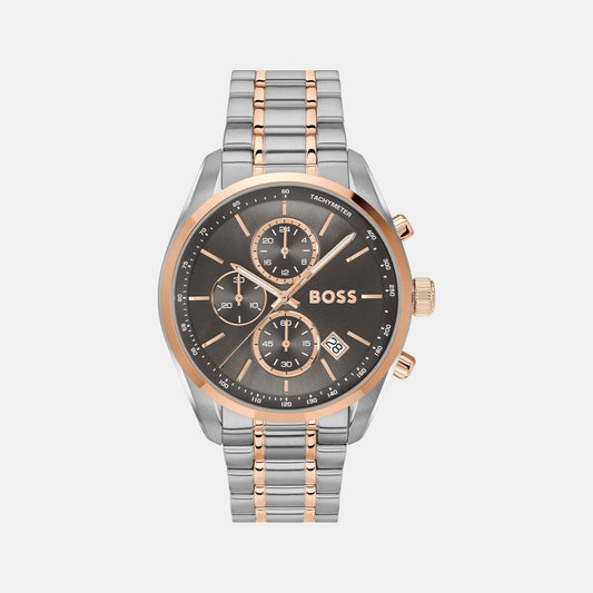 Grand Prix 44 Men Quartz Grey Dial Chronograph Stainless Steel Watch 1514252