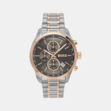Grand Prix 44 Men Quartz Grey Dial Chronograph Stainless Steel Watch 1514252