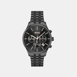 Avery Men Quartz Black Dial Chronograph Stainless Steel Watch 1514256
