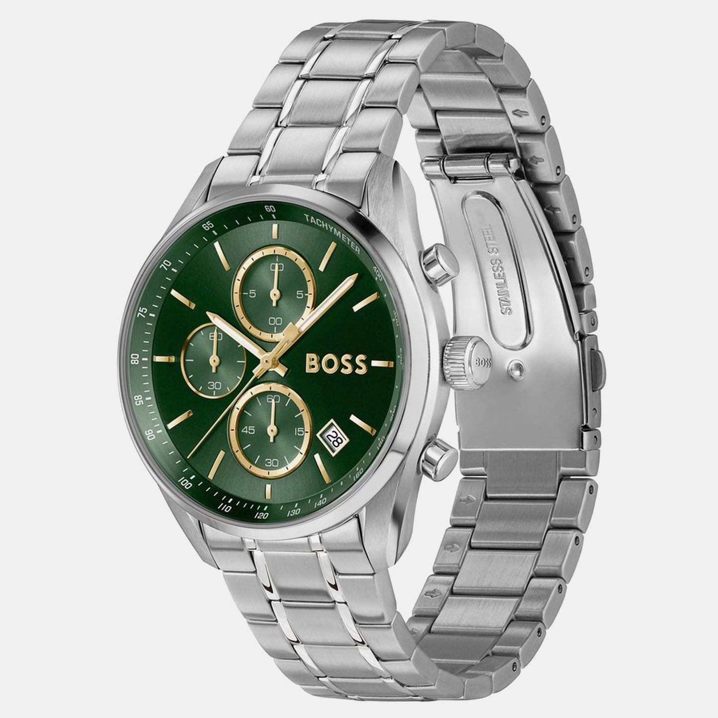 Grand Prix 40 Men Quartz Green Dial Chronograph Stainless Steel Watch 1514265