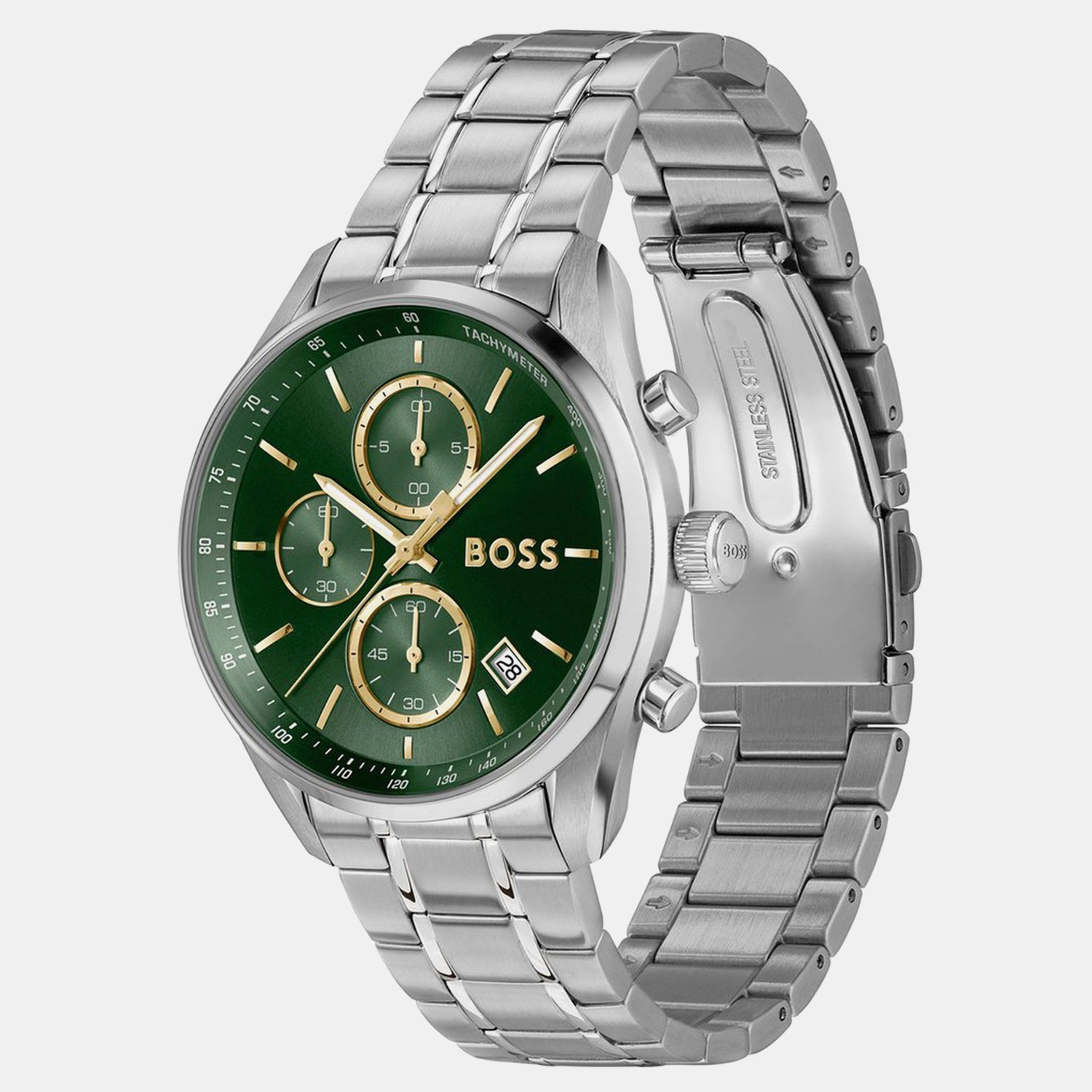 Grand Prix 40 Men Quartz Green Dial Chronograph Stainless Steel Watch 1514265