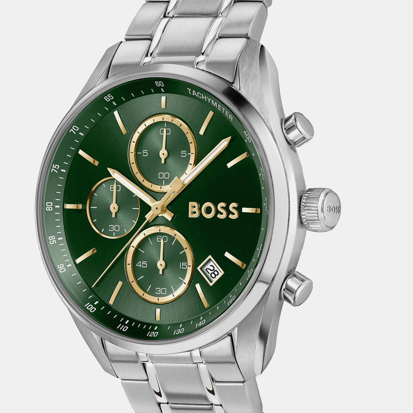 Grand Prix 40 Men Quartz Green Dial Chronograph Stainless Steel Watch 1514265