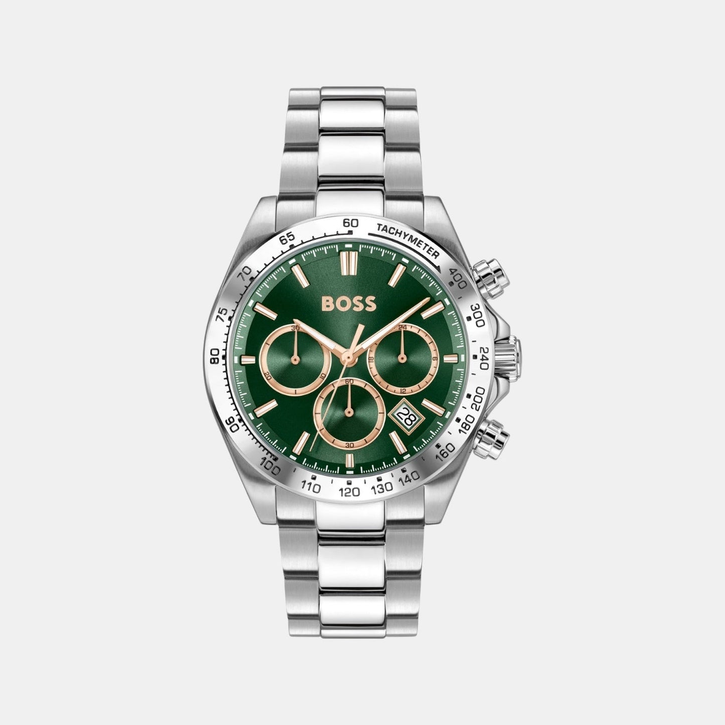 Hero 2.0 Men Quartz Green Dial Chronograph Stainless Steel Watch 1514268