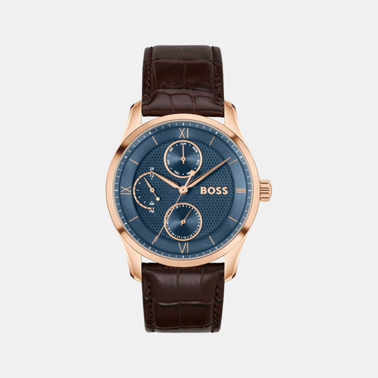 Principle Master Men Quartz Blue Dial Multi-Function Stainless Steel Watch 1514273