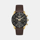 Tourmaster Men Quartz Black Dial Chronograph Leather Watch 1514285