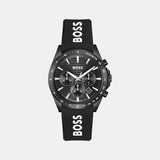 Strike Men Quartz Black Dial Chronograph Silicone Watch 1514289