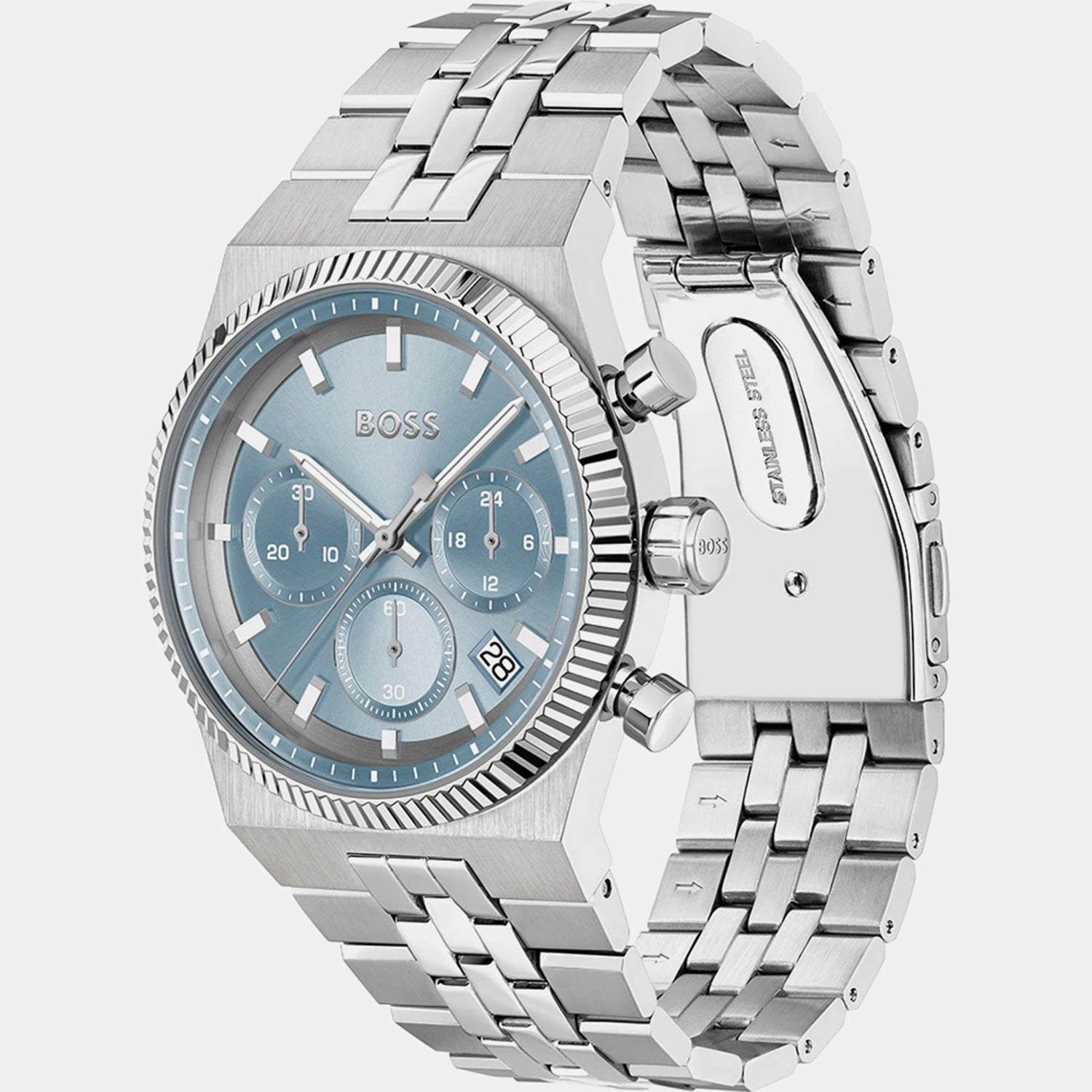 Candor Men Quartz Blue Dial Chronograph Stainless Steel Watch 1514306